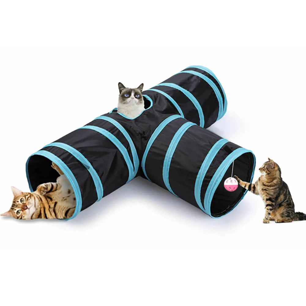 Foldable Cat Tunnel Breathable Indoor Pet Toy