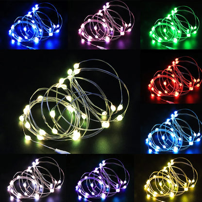 1m-5m LED Copper Wire Fairy Lights Battery Wedding Party