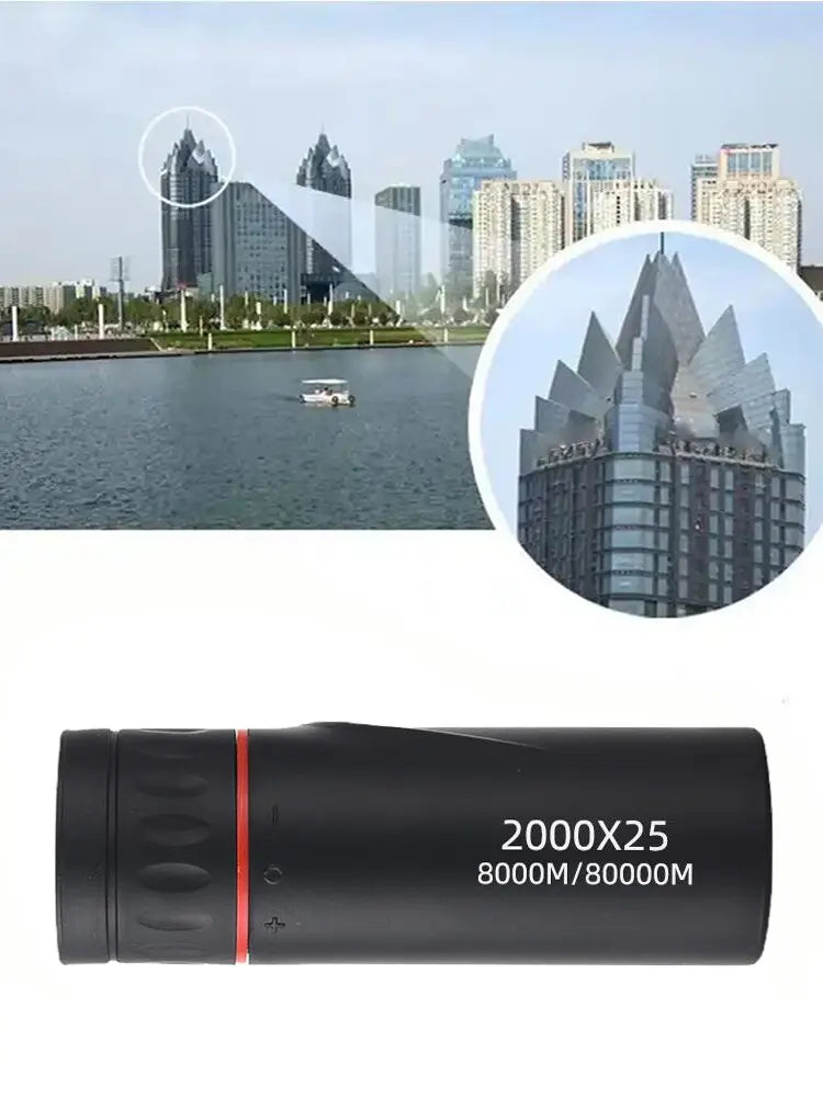 2000X25 HD Monocular Telescope Zoom Green Film Scope