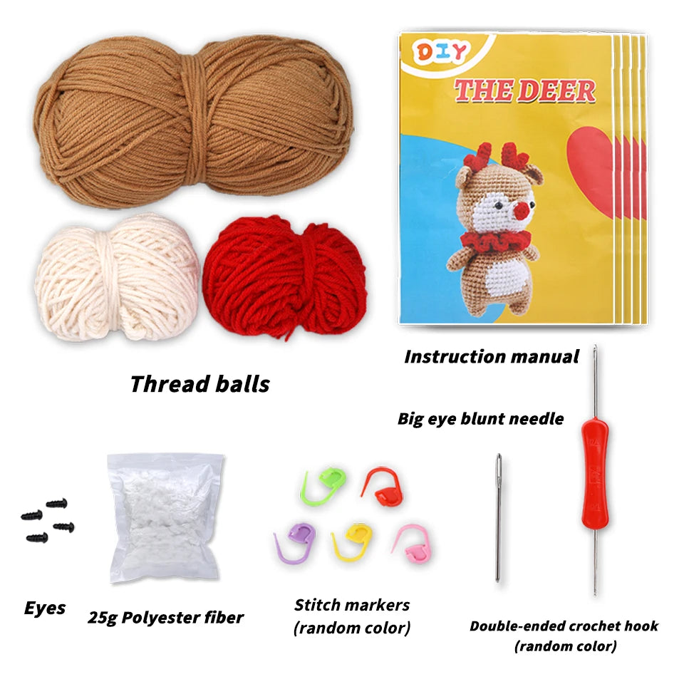 KRABALL Crochet Animal Kit Beginners Video Tutorial Set