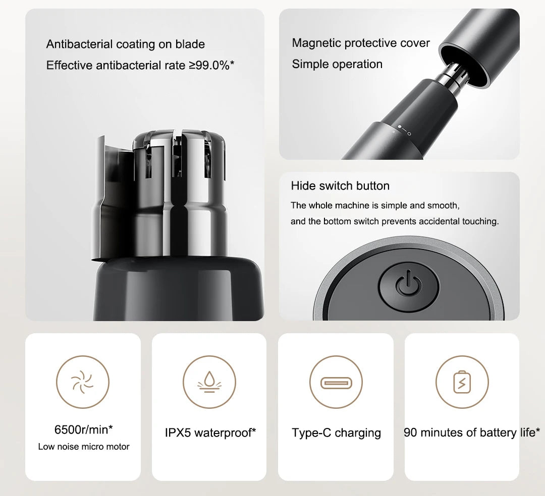 XIAOMI Mijia Electric Nose Hair Trimmer Rechargeable