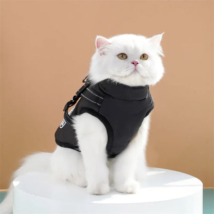 Large Dog Jacket With Harness Waterproof Winter Warm