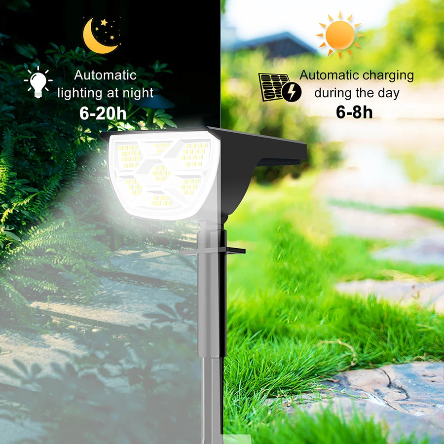 72/68 LED Solar Landscape Lights Outdoor Waterproof Spotlight