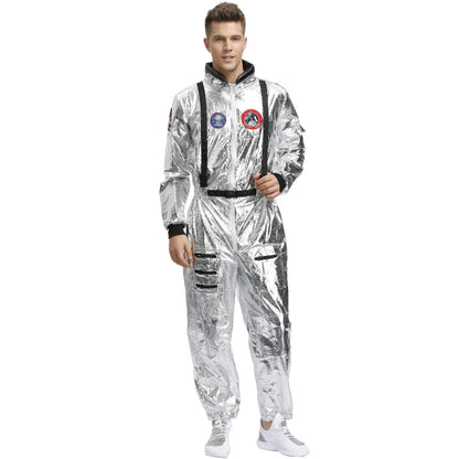 Astronaut Space Suit Costume Adult Kids Family Party Outfit