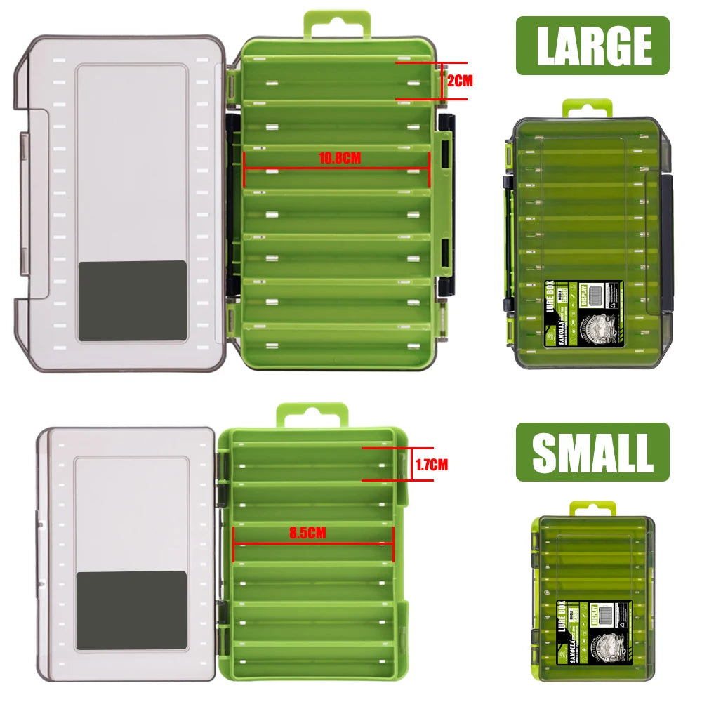 Fishing Tackle Box 14 Compartments Lure Hook Storage