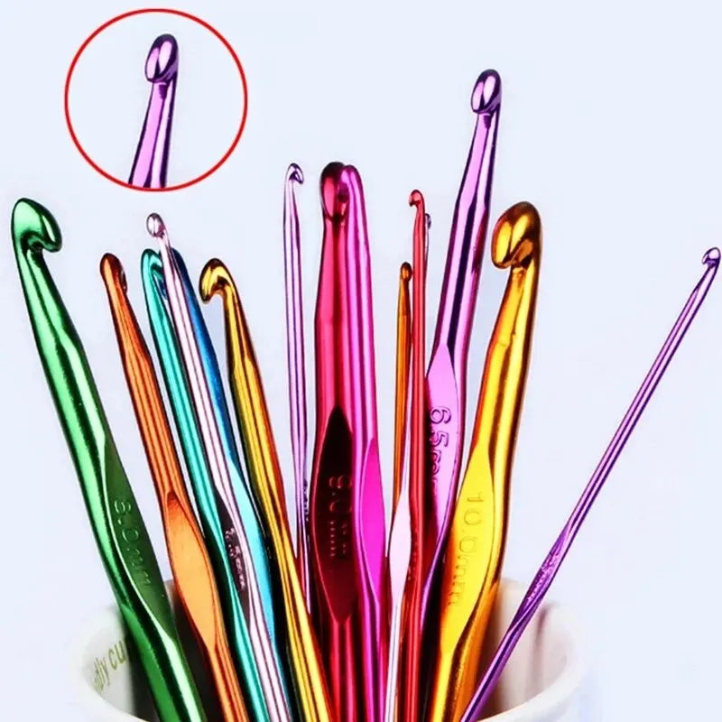 100Pcs Crochet Hooks Needles Set Mixed Sizes DIY Craft