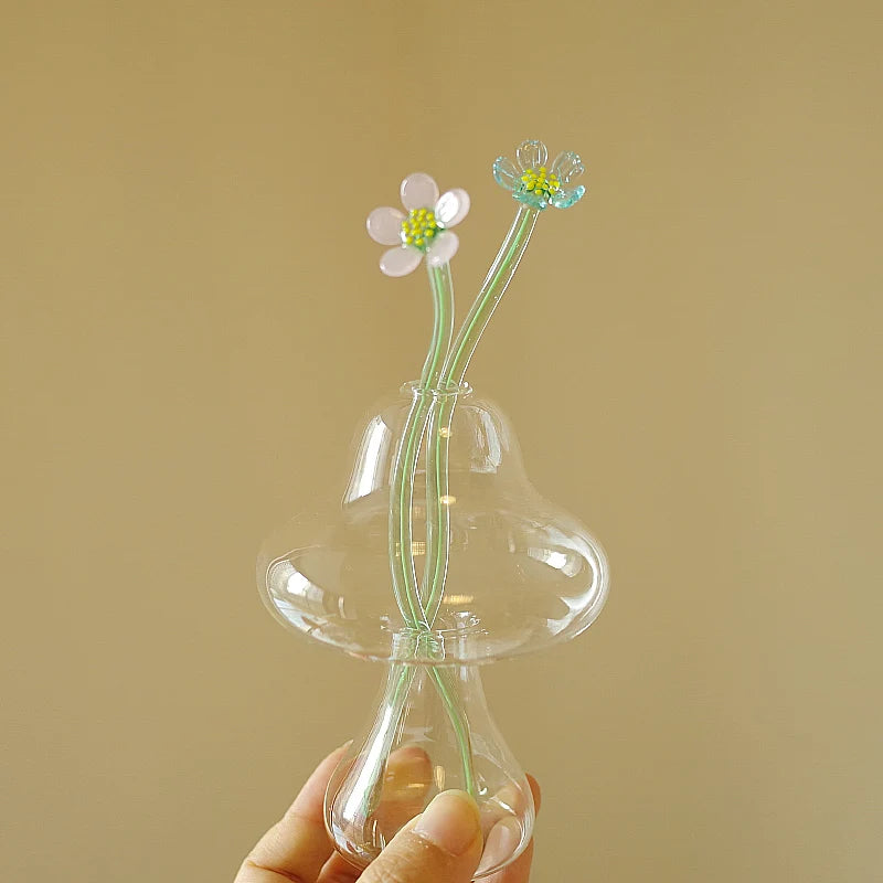 Mushroom Glass Vase Terrarium DIY Aromatherapy Bottle