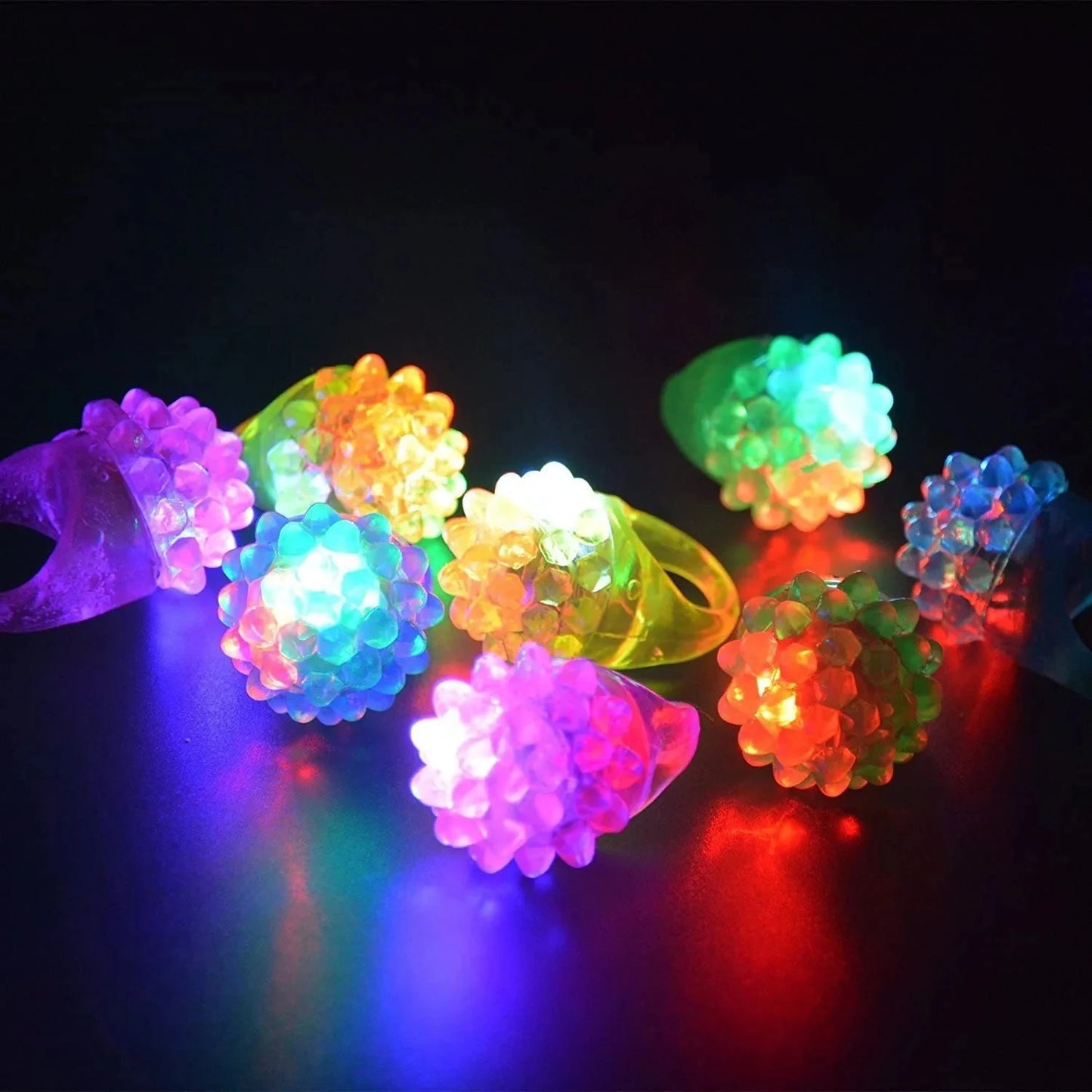 10-50 Pcs LED Glow Rings Wedding Party Favor Toys