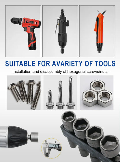 Powerful Hex Wrench Socket Extension Rod Set