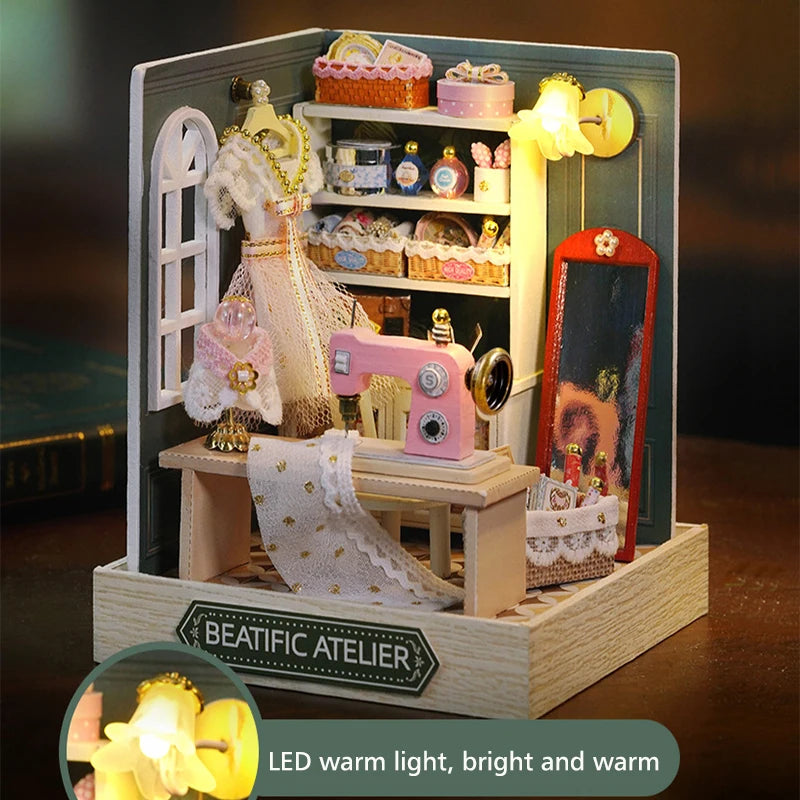 Magic Wooden Doll House DIY Room 3D Puzzle Kit