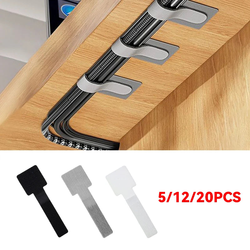 Reusable Self Adhesive Cable Ties Adjustable Cord Holder