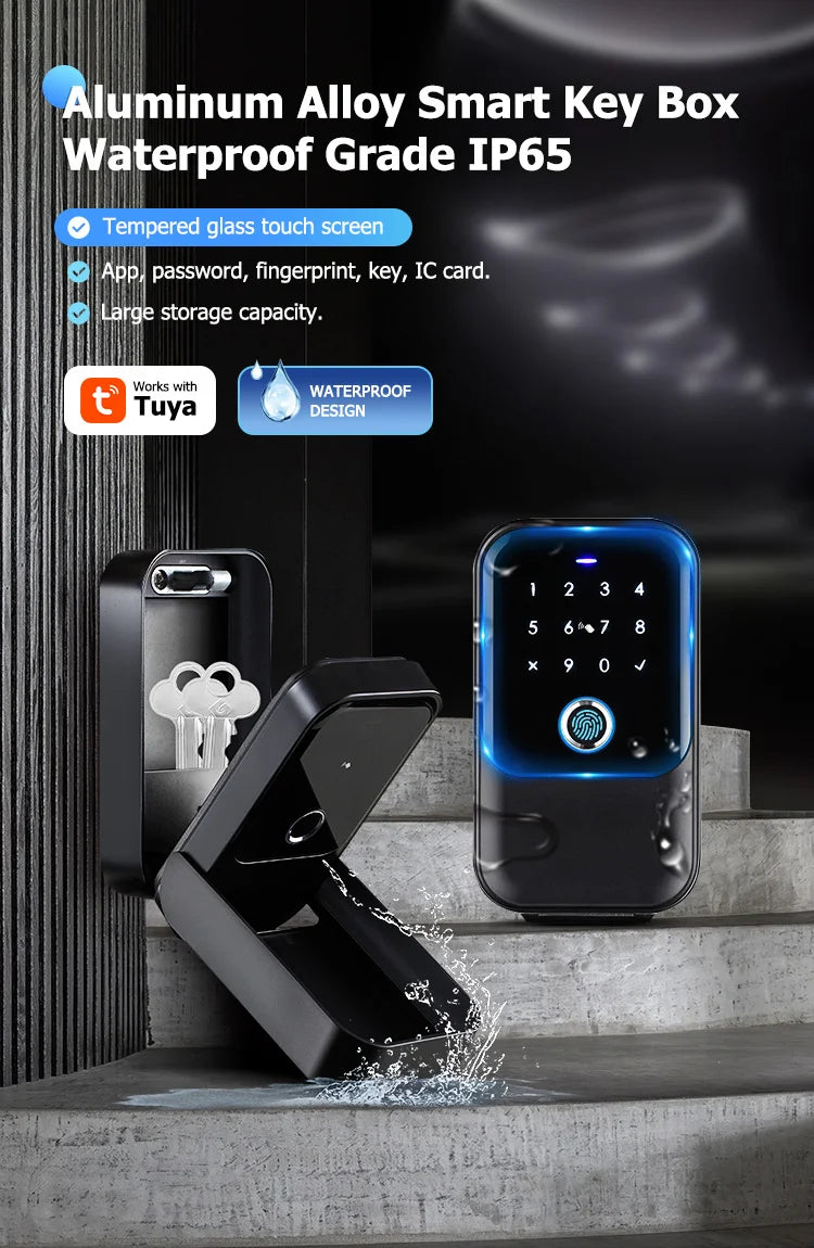 YRHAND TTlock Portable Smart Fingerprint Lock Box