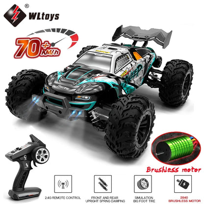 1:16 70KM/H 4WD RC Car LED Remote Control High Speed Monster Truck