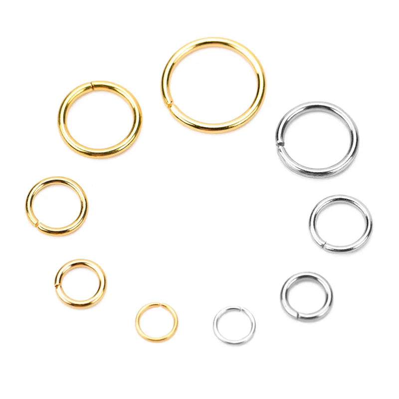 100pcs PVD Stainless Steel Open Jump Rings Necklace Bracelet