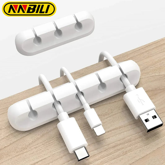 NNBILI Silicone Cable Holder Clip USB Organizer