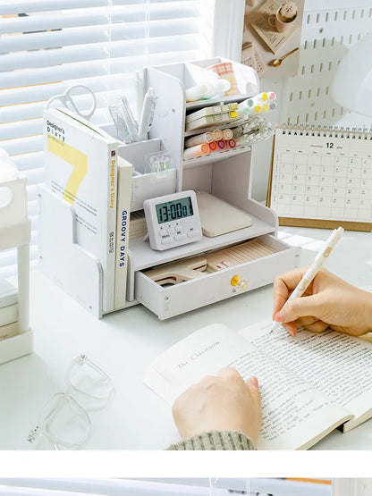 Multi-Functional Cute Pen Holder 10-Slot Desk Organizer