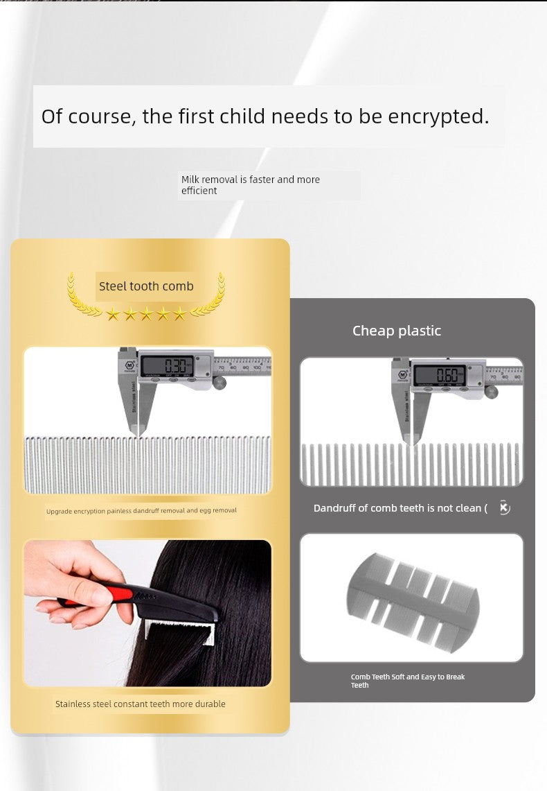 Grate Comb Ultra-Dense Lice Egg Removal Dandruff Cleanup