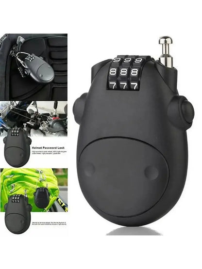 Motorcycle Helmet Lock Telescopic Wire Rope Padlock