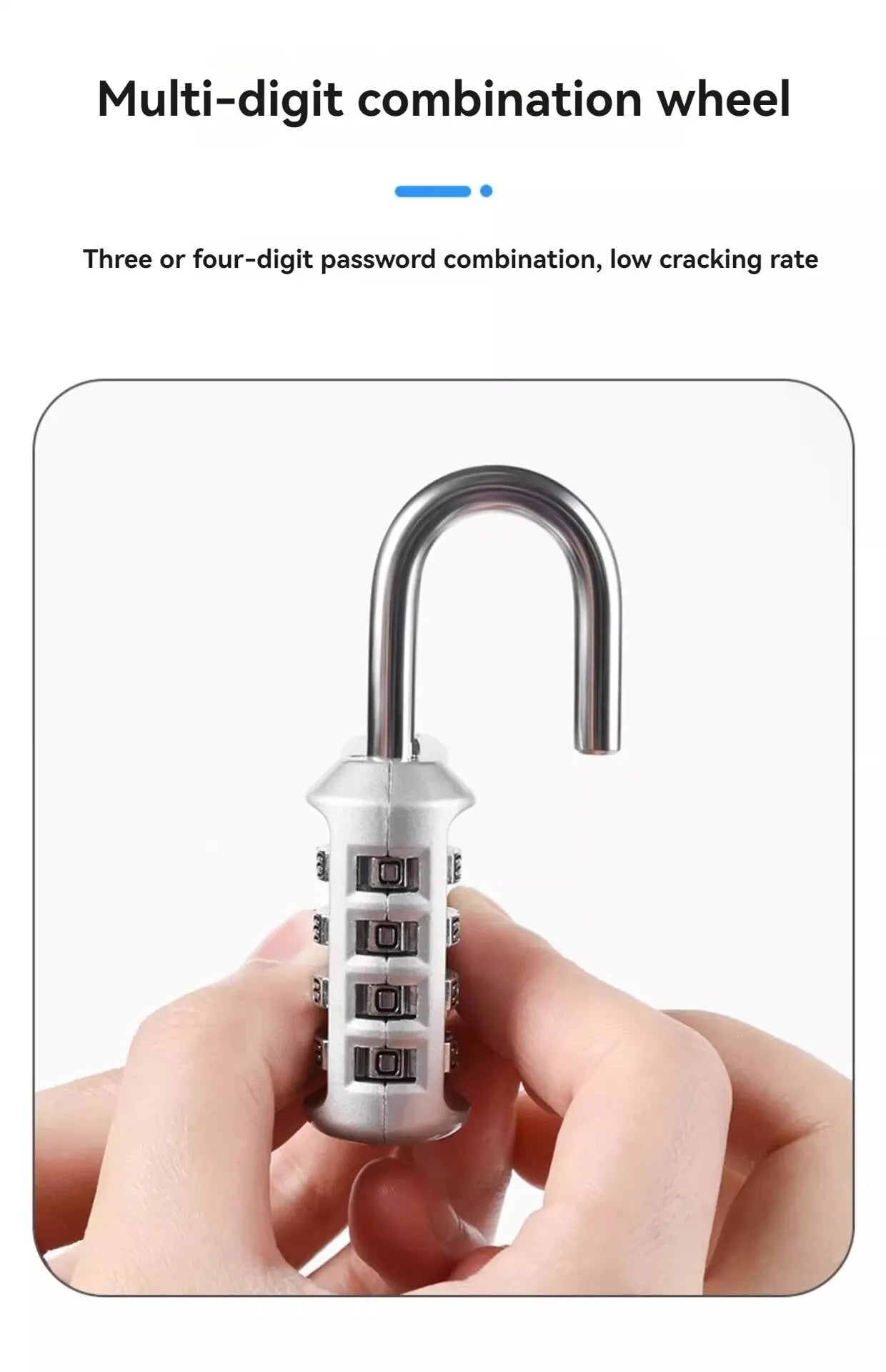 Mini Cabinet Door Lock 4-Digit Anti-Theft Padlock