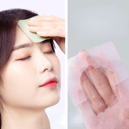 100pcs Facial Oil Absorbing Sheets Matte Face Blotting