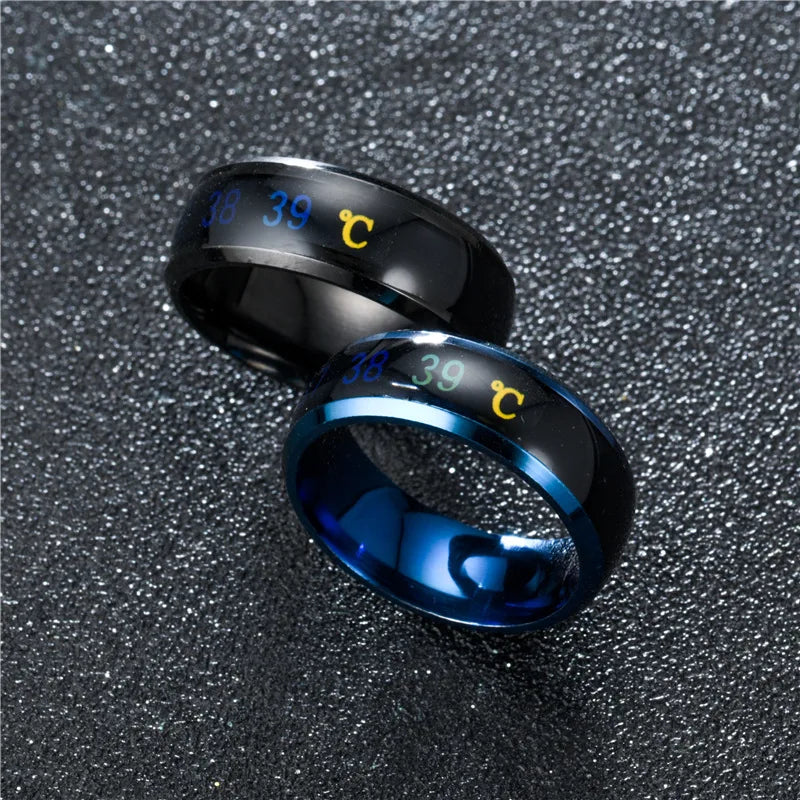 Titanium Steel Mood Temperature Sensitive Ring Waterproof