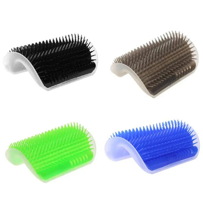 Cat Self Groomer Wall Brush with Catnip Corner Comb