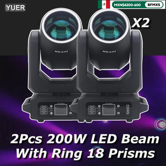 200W LED Moving Head Light Beam Spot Prism DMX