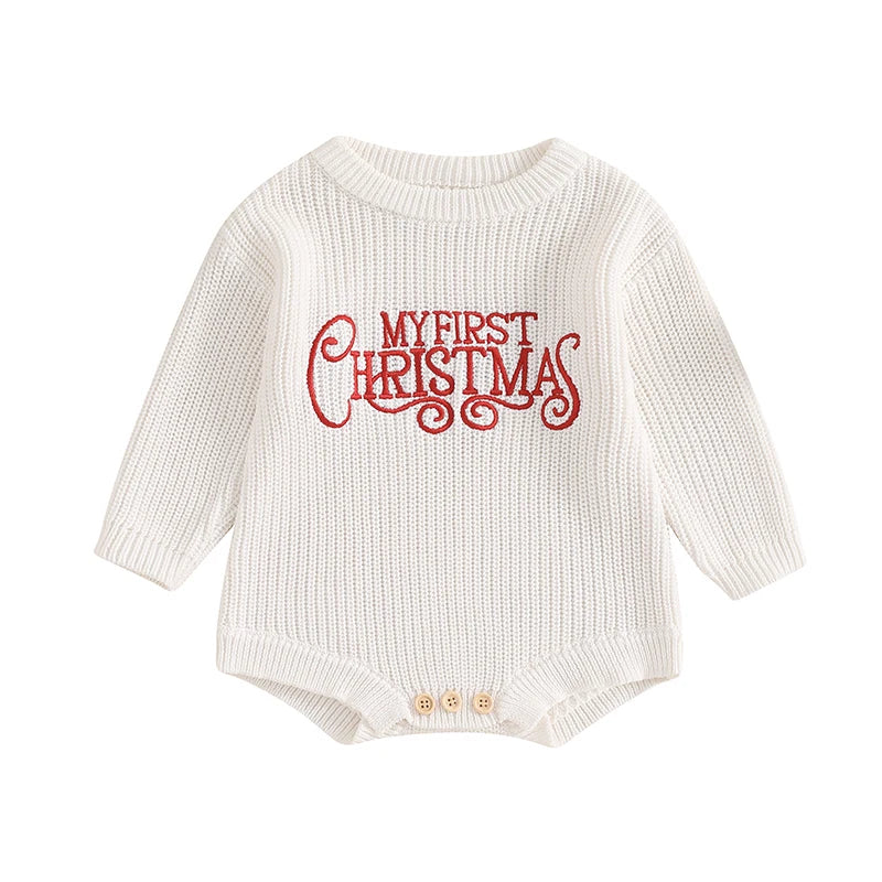 Baby Christmas Sweater Romper