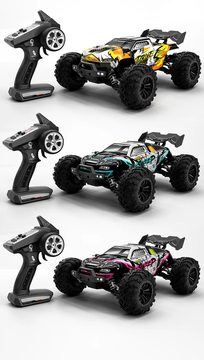 1:16 70KM/H 4WD RC Car LED Remote Control High Speed Monster Truck