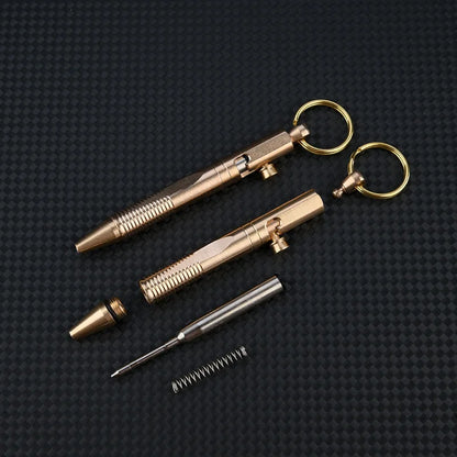 MINI Brass Pen Keychain EDC Portable Signature Ballpoint