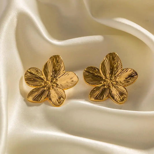 RAKOL Stainless Steel Butterfly Stud Earrings 18K Gold