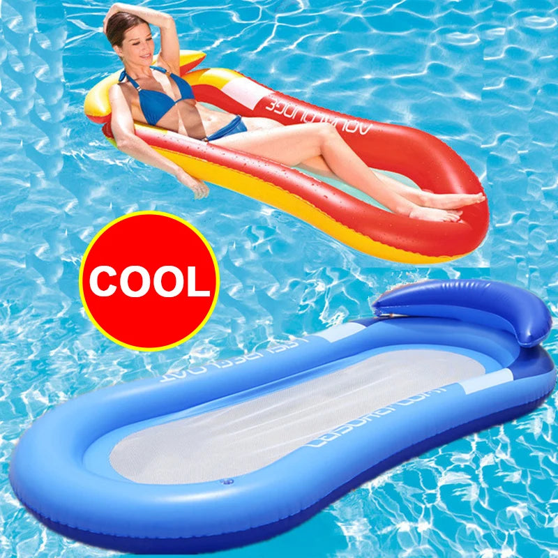 Foldable Inflatable Water Hammock Swimming Pool Lounge