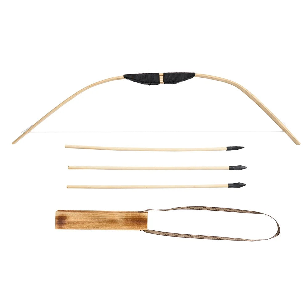 70cm Bamboo Bow & Arrow Archery Set Kids Outdoor Hunting