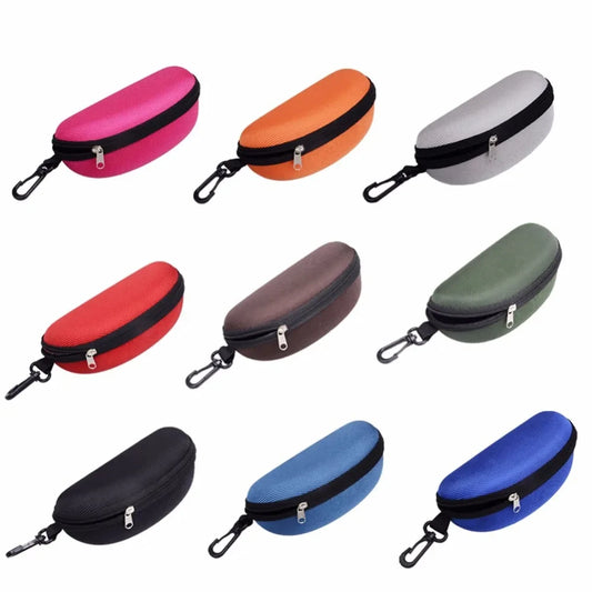 Glasses Storage Box EVA Zipper Hook Sunglasses Case