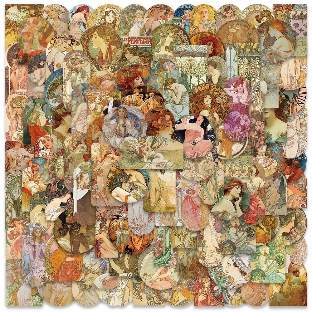 Vintage Medieval Painting Stickers (60/114 pcs)