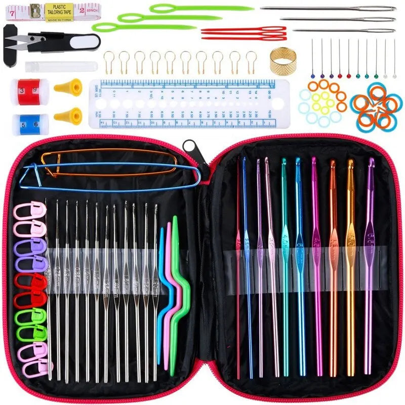 100Pcs Crochet Hooks Needles Set Mixed Sizes DIY Craft