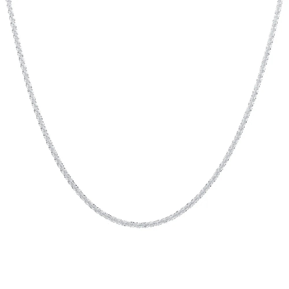 Silver Sparkling Necklace Women’s Trendy Clavicle Chain