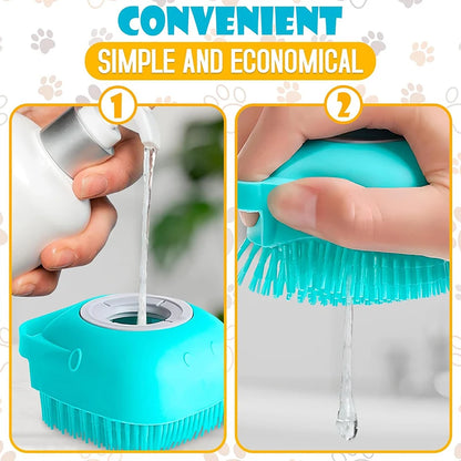 Pet Bath Brush Silicone Grooming Comb Bathing Tool