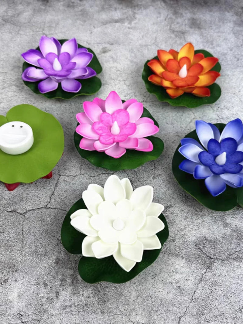 LED Lotus Floating Night Lamp Garden Decor Party Accessory