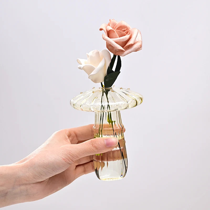 Mushroom Glass Vase Terrarium DIY Aromatherapy Bottle