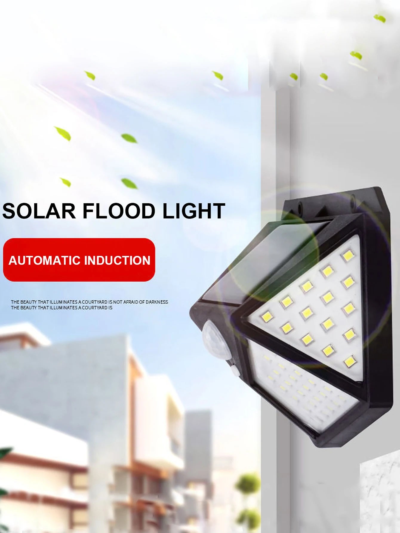 Solar LED Spotlight Garden Lamp with Motion Sensor