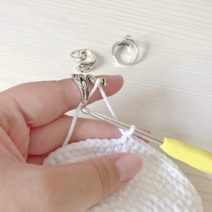 Adjustable Cat Yarn Guide Ring Crochet Tension Tool