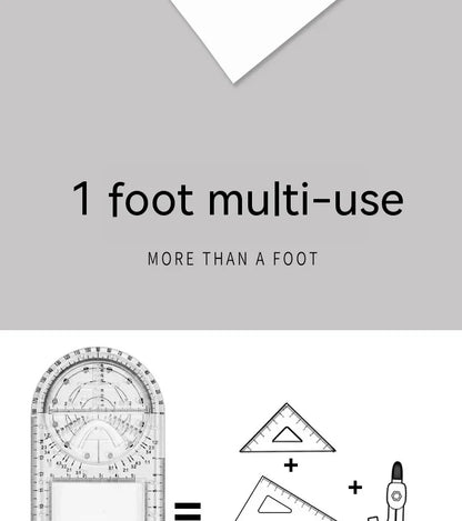 Professional Geometric Ruler Set Math Drawing Template