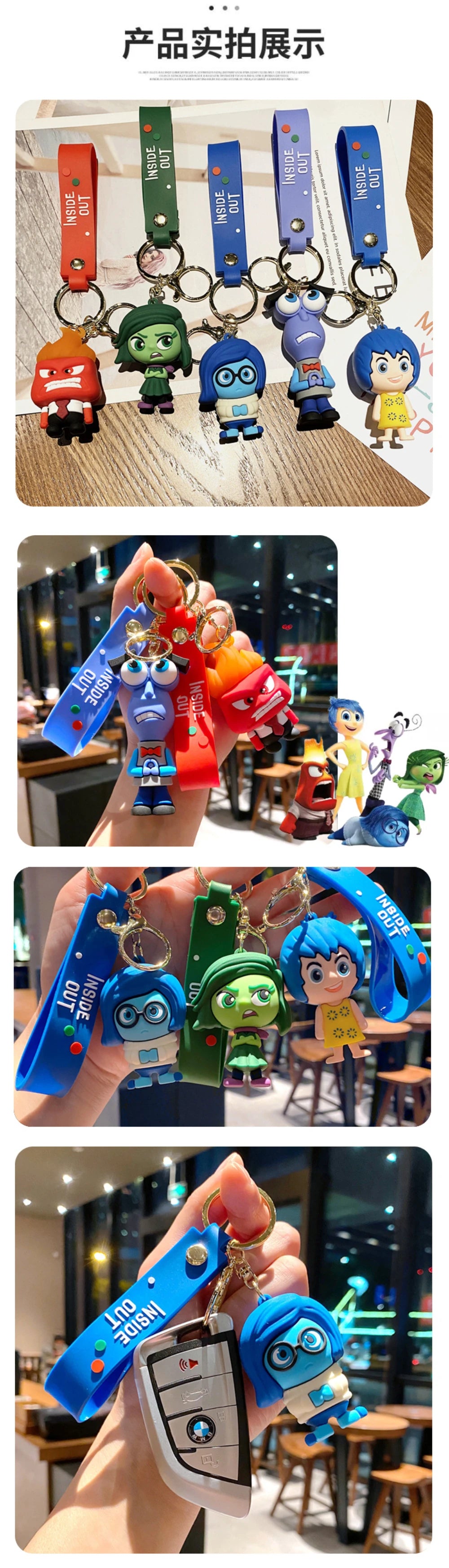 Anime Disney Keychain Mickey Mouse Lilo & Stitch Cute Doll