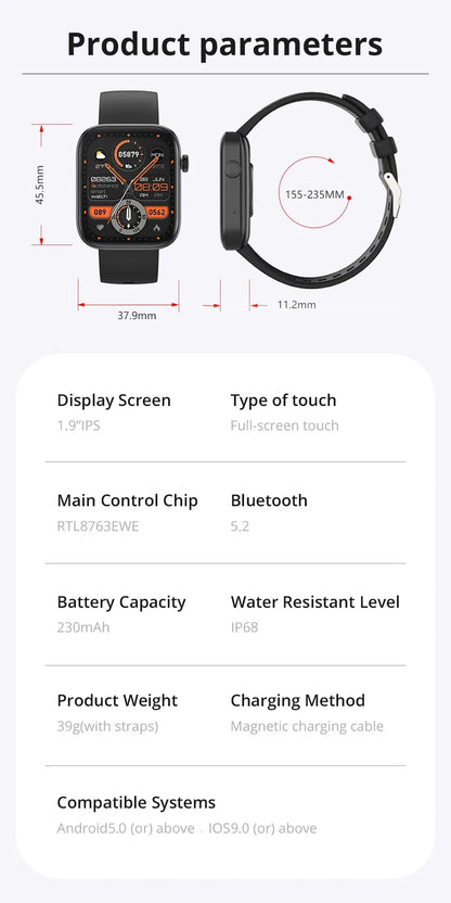 COLMI P71 Voice Calling Smartwatch Men Women IP68 Health