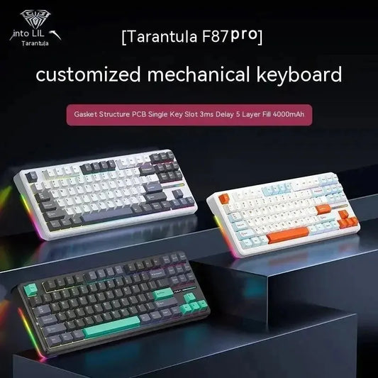 AULA F87 Pro Mechanical Keyboard Tri-Mode Wireless RGB