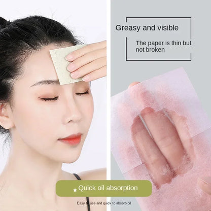 100pcs Facial Oil Absorbing Sheets Matte Face Blotting