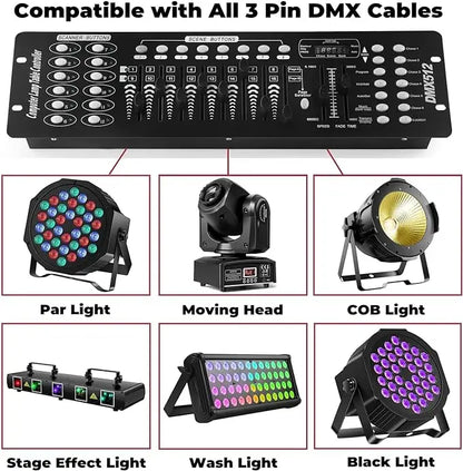 U`King 192-Channel DMX Stage Light Controller