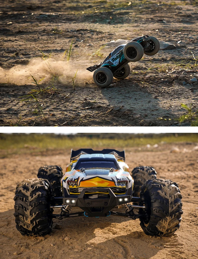 1:16 70KM/H 4WD RC Car LED Remote Control High Speed Monster Truck