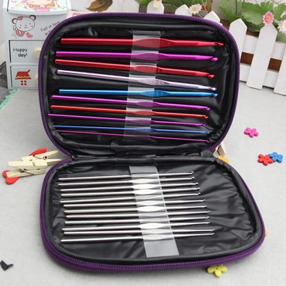 100Pcs Crochet Hooks Needles Set Mixed Sizes DIY Craft